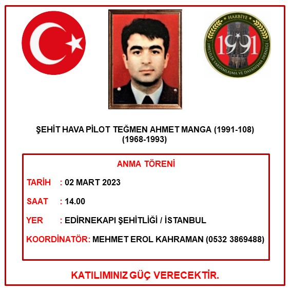 343 Şht.Hv.Plt.Tğm. Ahmet MANGA Anma Töreni (02.03.2023)