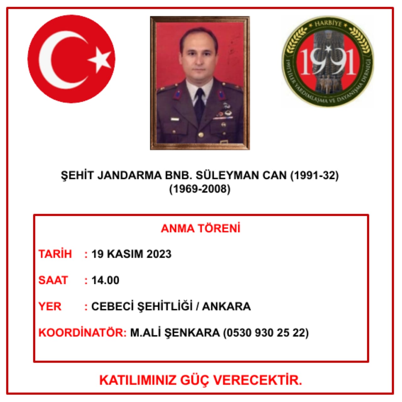 360 Şht.J.Bnb.Süleyman Can Anma Töreni (19.11.2023)
