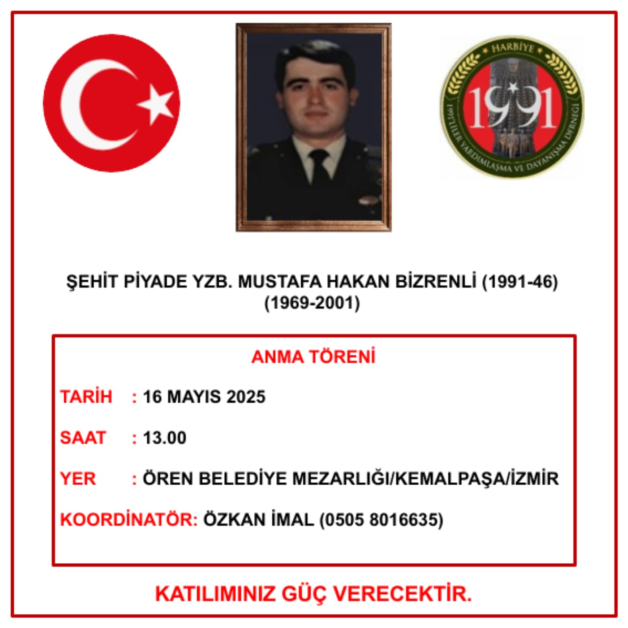 403 Şht.P.Yzb.Hakan BİZRENLİ Anma Töreni (16.05.2025)